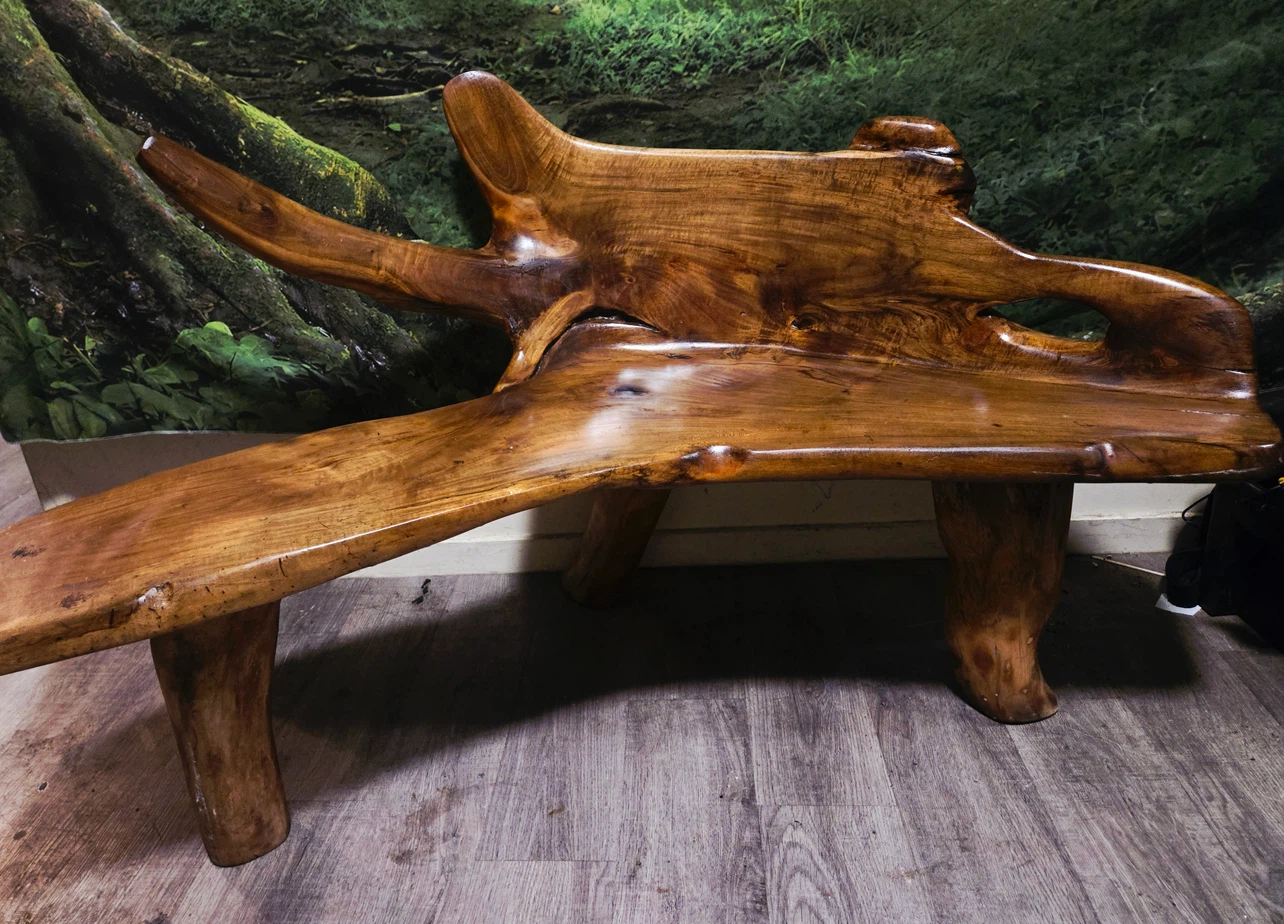 Unique Wooden Root Bench