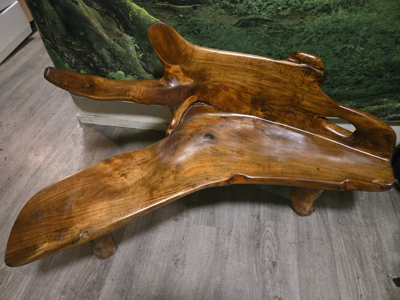 Unique Wooden Root Bench - photo 2