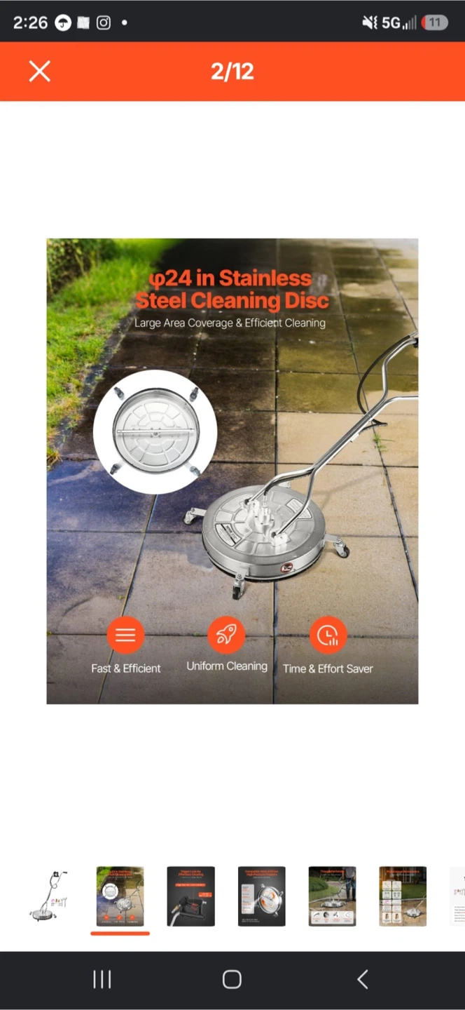 VEVOR 24" Pressure Washer Surface Cleaner - photo 4