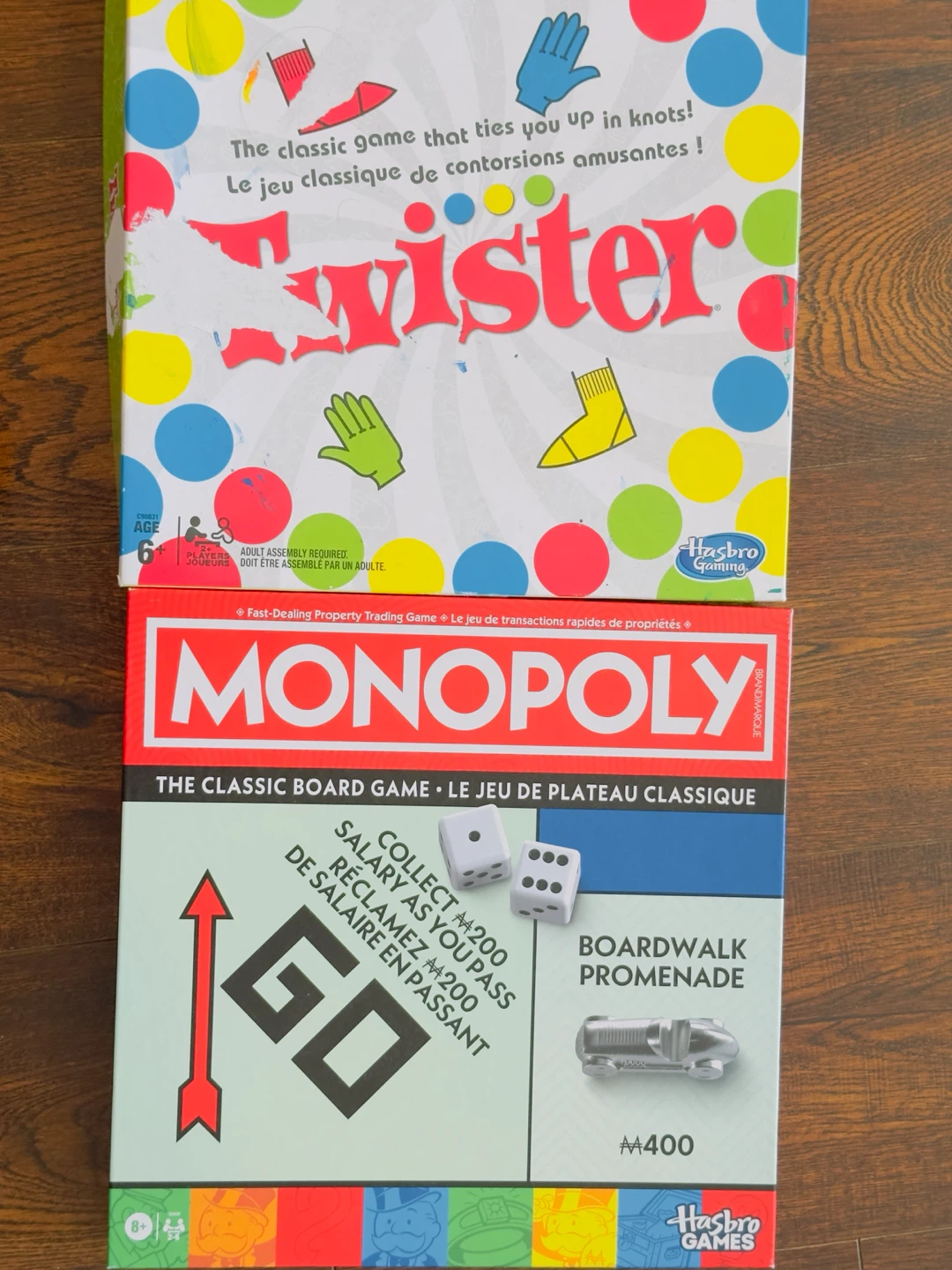 Twister & Monopoly Classic Board Games by Hasbro
