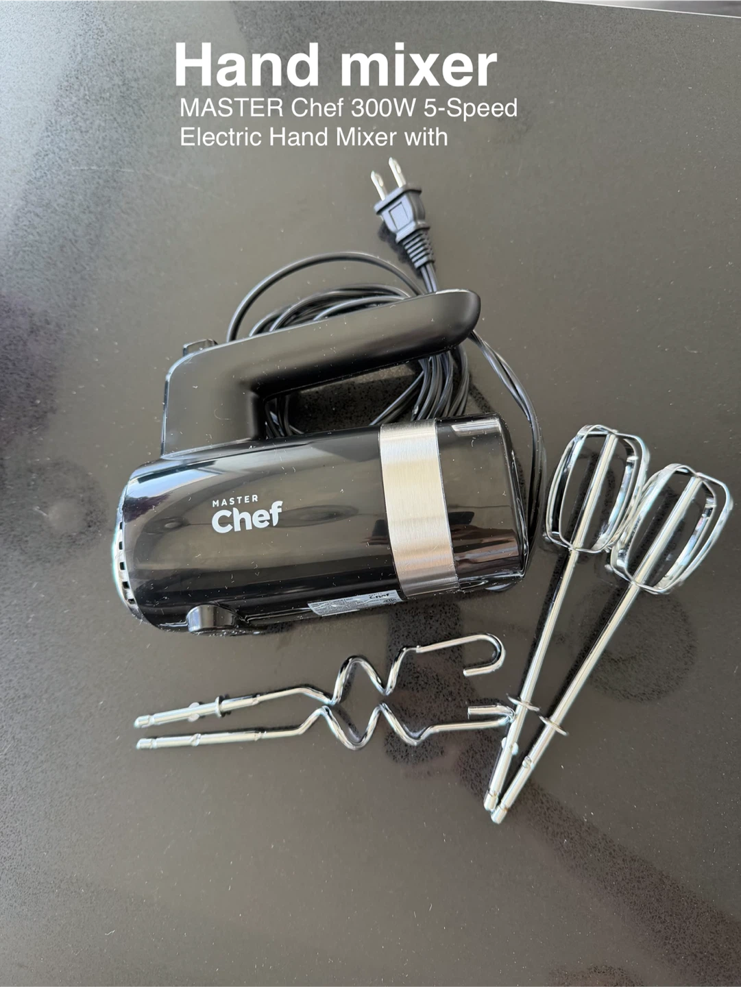 MASTER Chef Electric Hand Mixer - 300W, 5-Speed