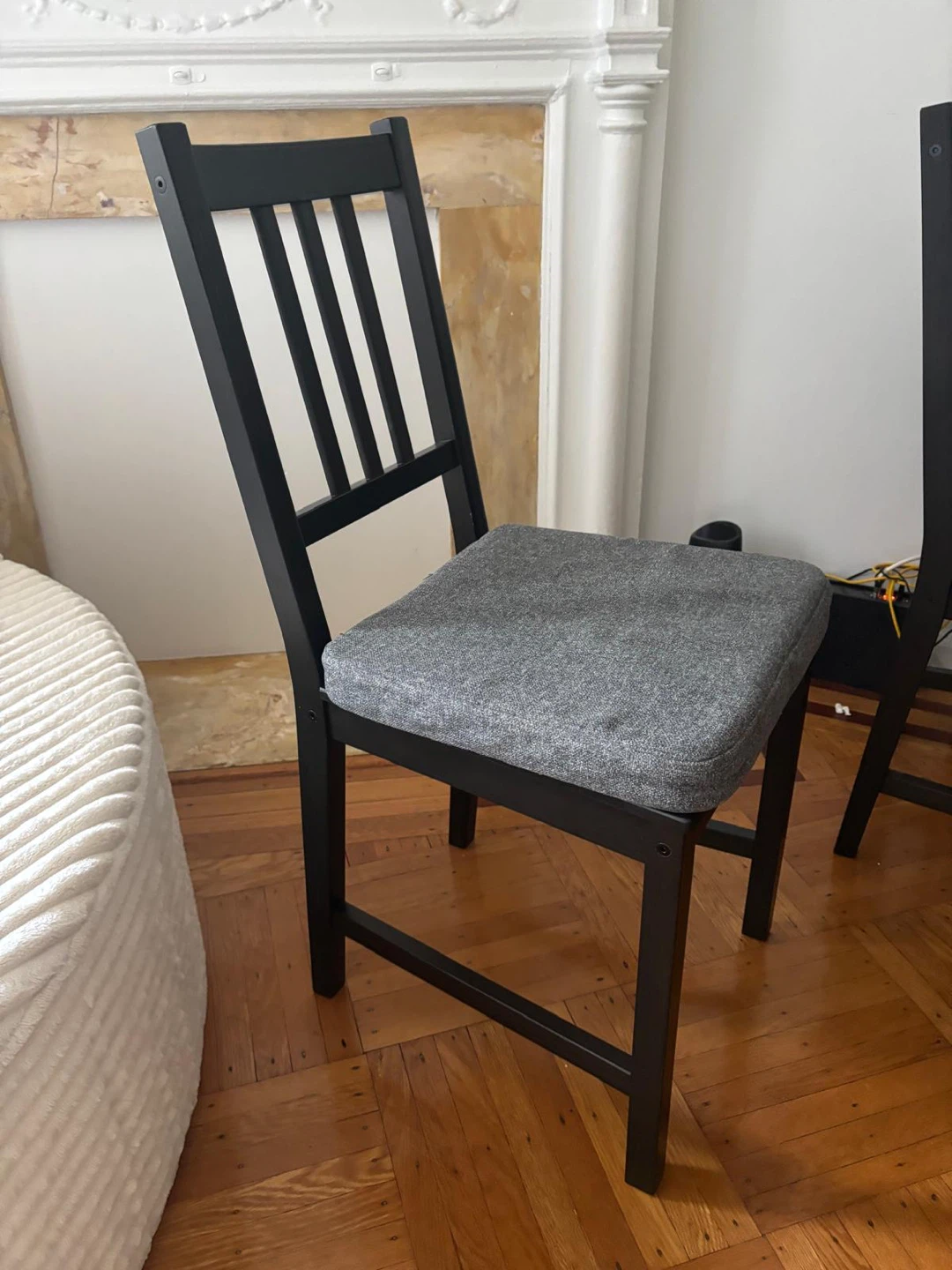 6 IKEA STEFAN Chairs, Brown-Black