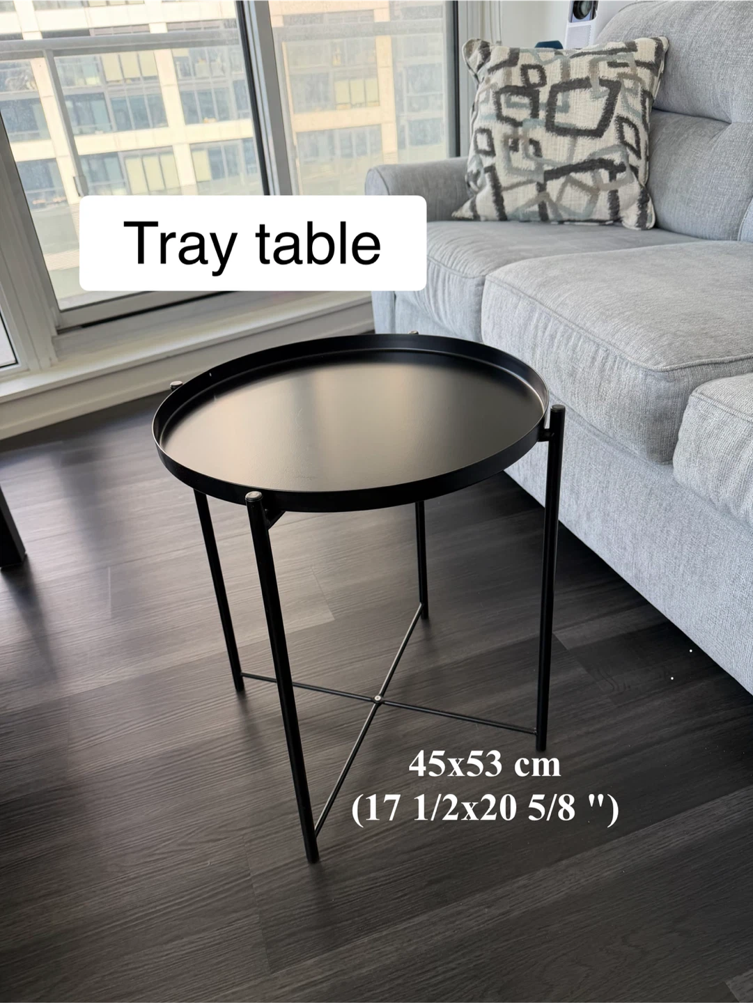Black Tray Table