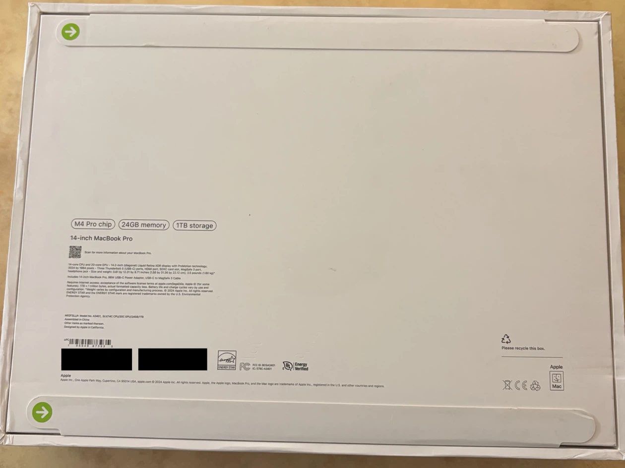Brand New M4 Pro MacBook Pro 14 24gb/1tb - photo 2