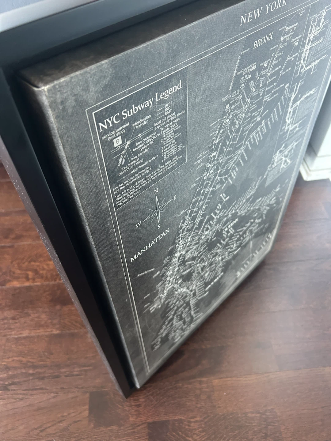Framed NYC Subway Legend Map Wall Art - photo 2