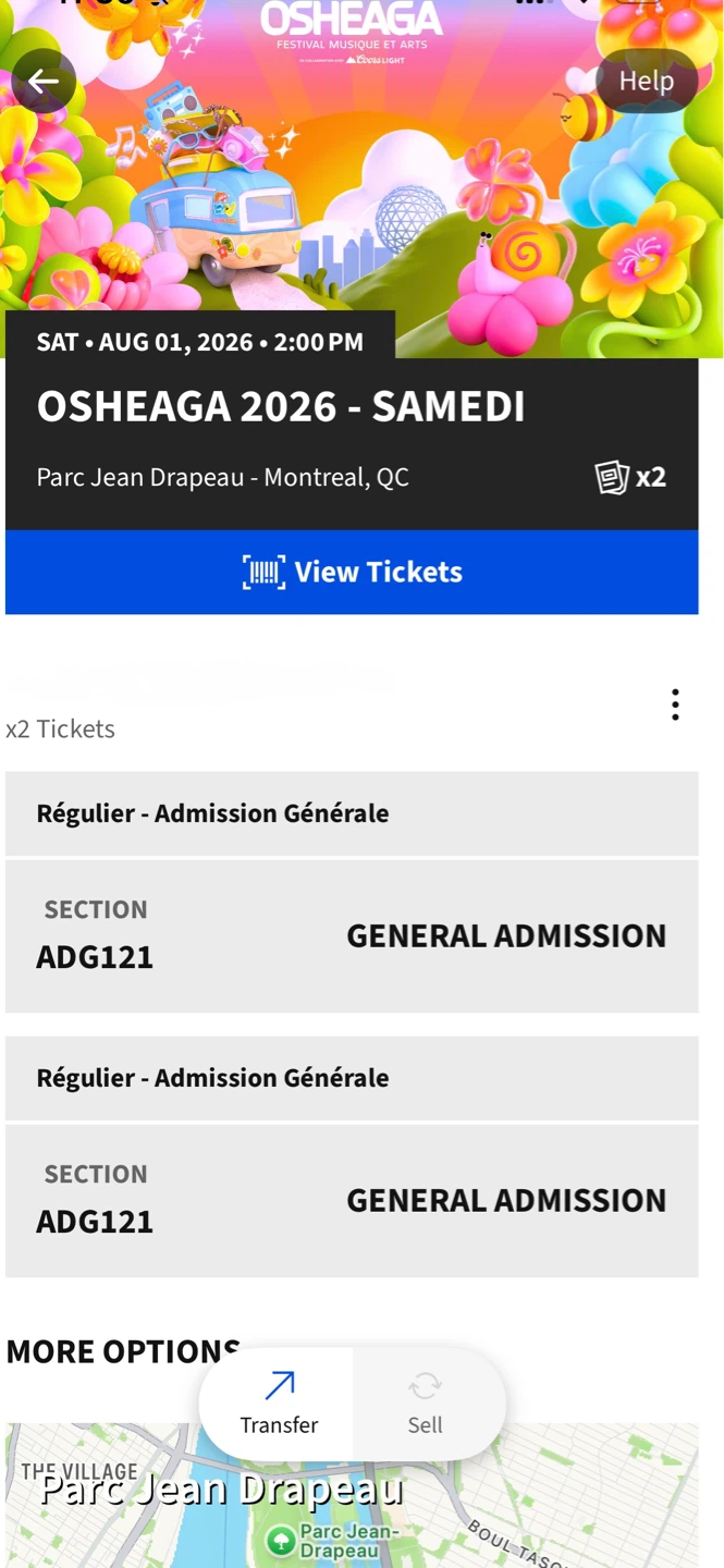 OSHEAGA 2026 - General Admission Tickets (2)