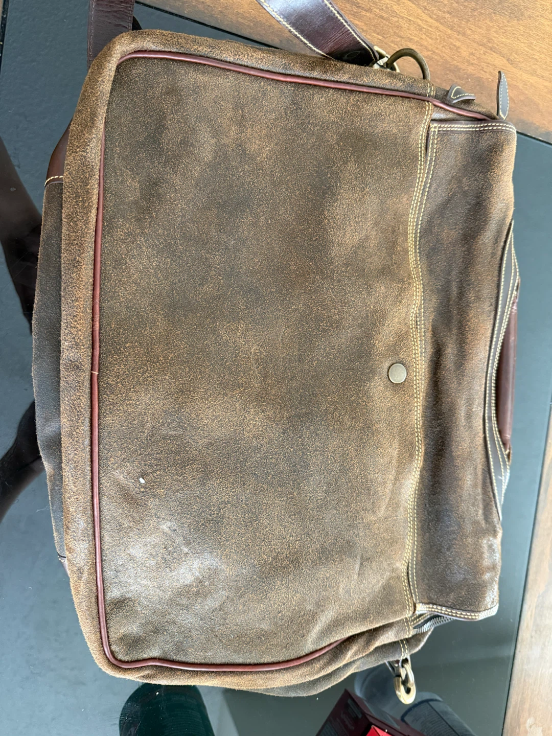 LEATHER MESSENGER BAG - photo 2
