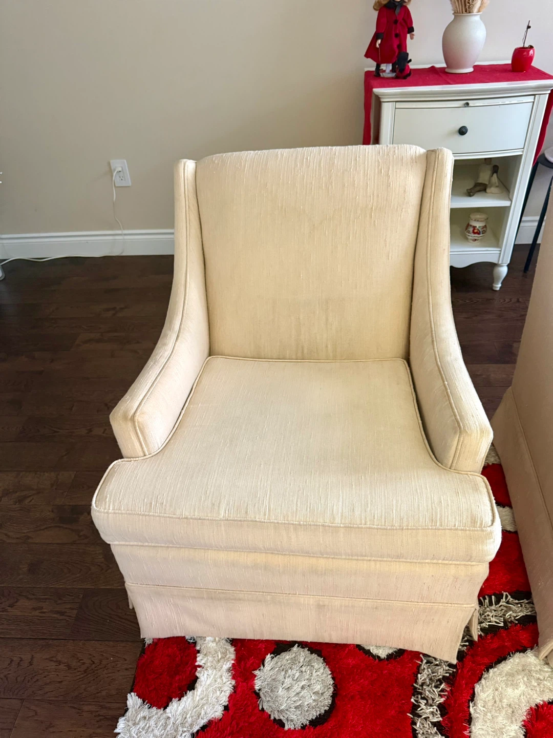 Cream Upholstered Armchair (Set of 2) - photo 2