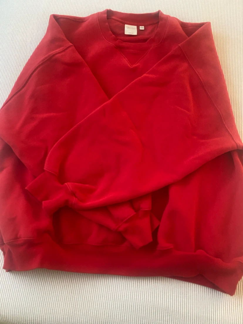 Aritzia Red Sweatfleece Sweatshirt