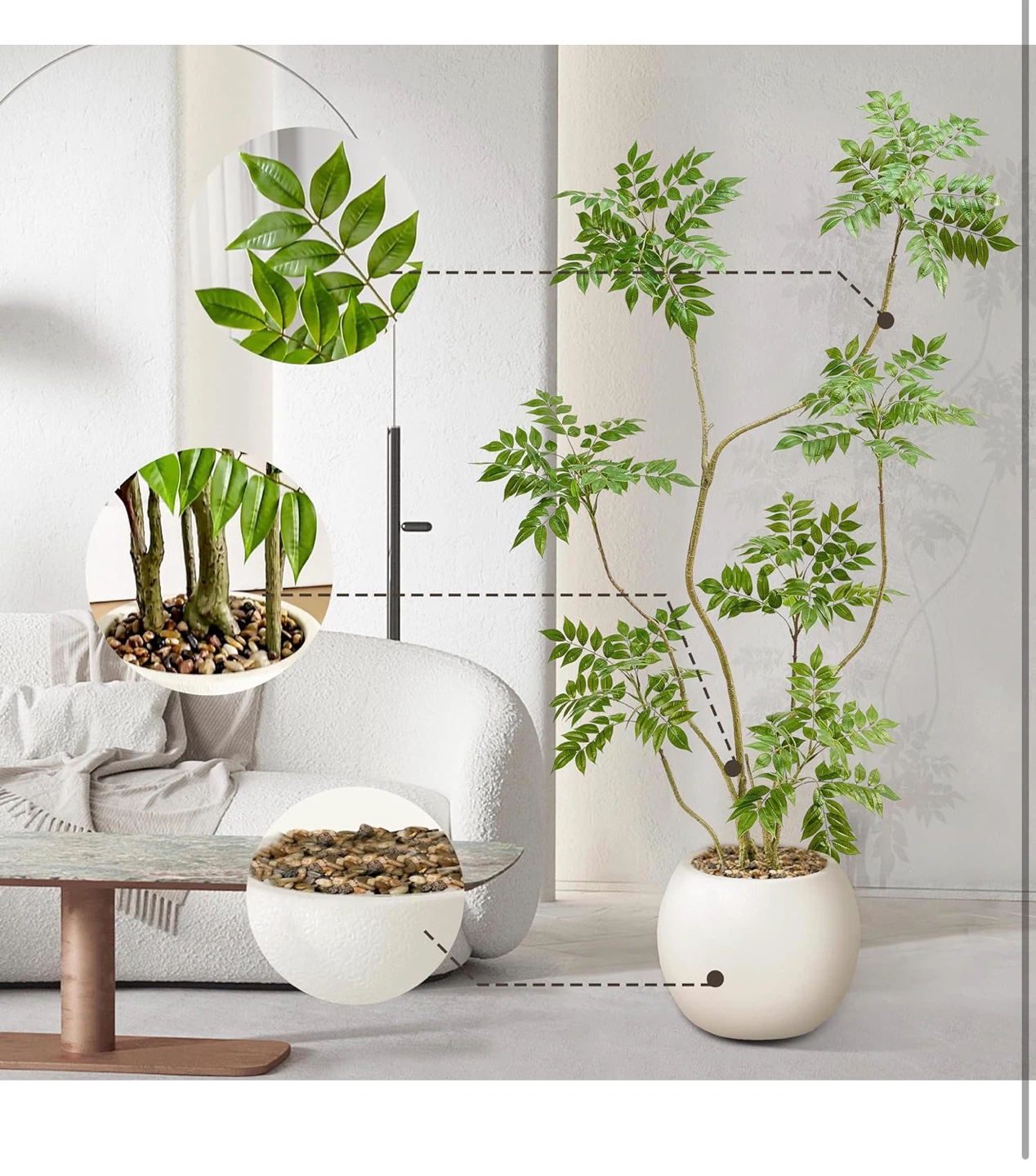 6FT Artificial Sumac Tree with Planter A6F - photo 2