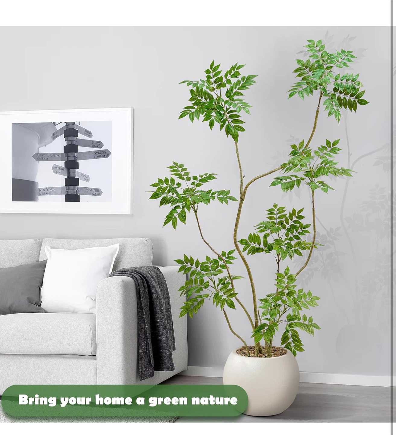 6FT Artificial Sumac Tree with Planter A6F - photo 4