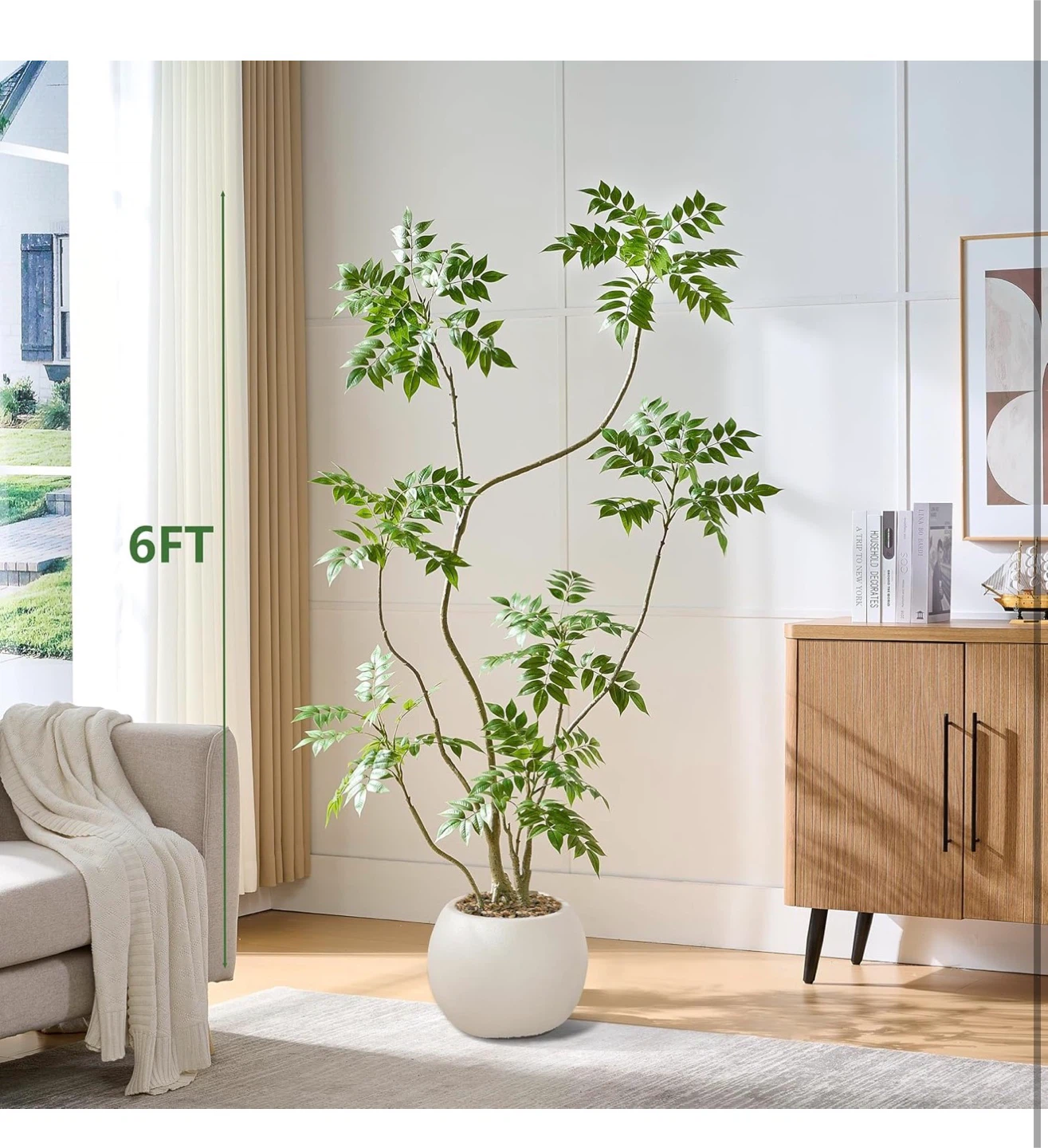 6FT Artificial Sumac Tree with Planter A6F - photo 5