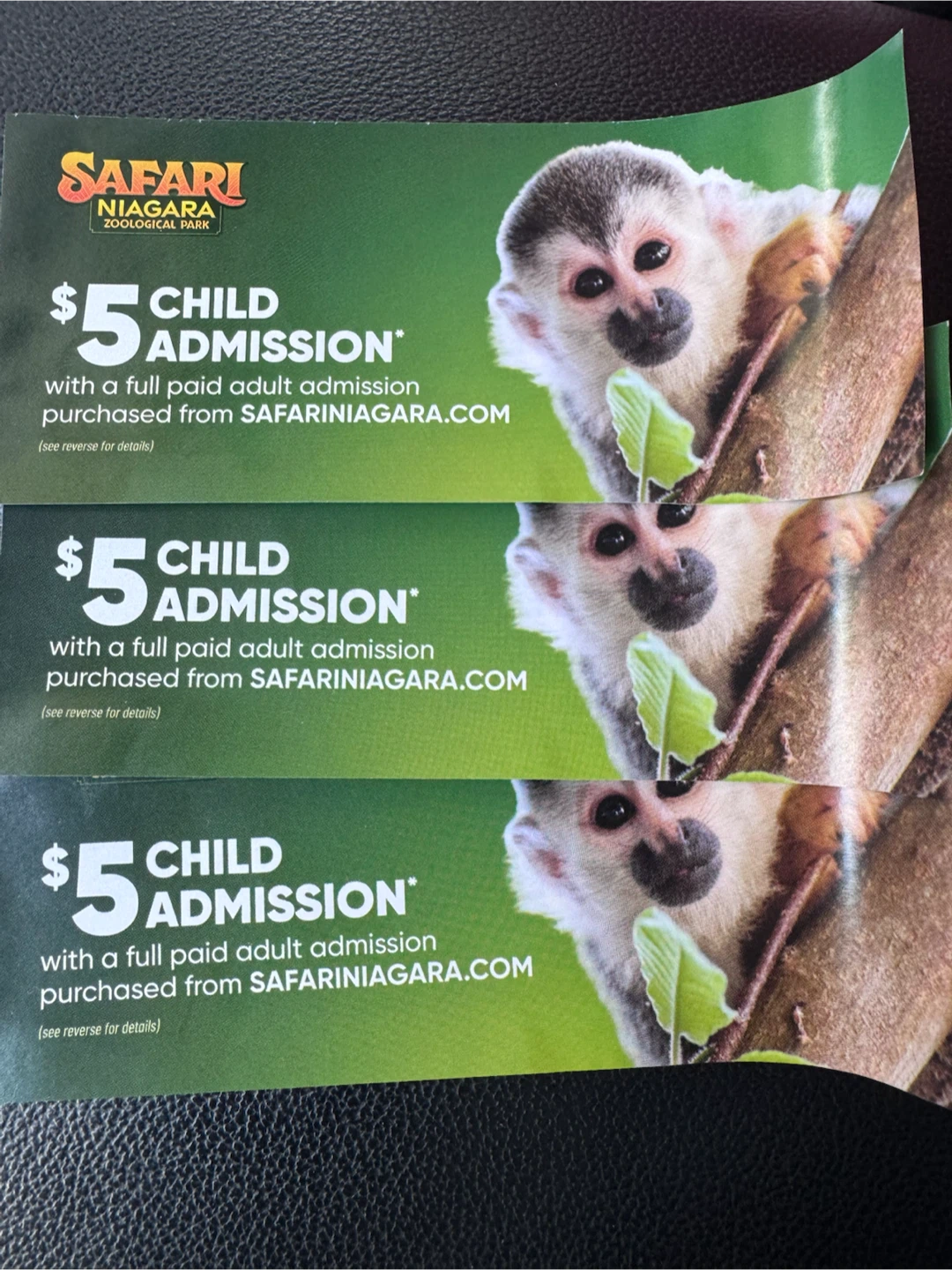 Safari Niagara $5 Child Admission Vouchers