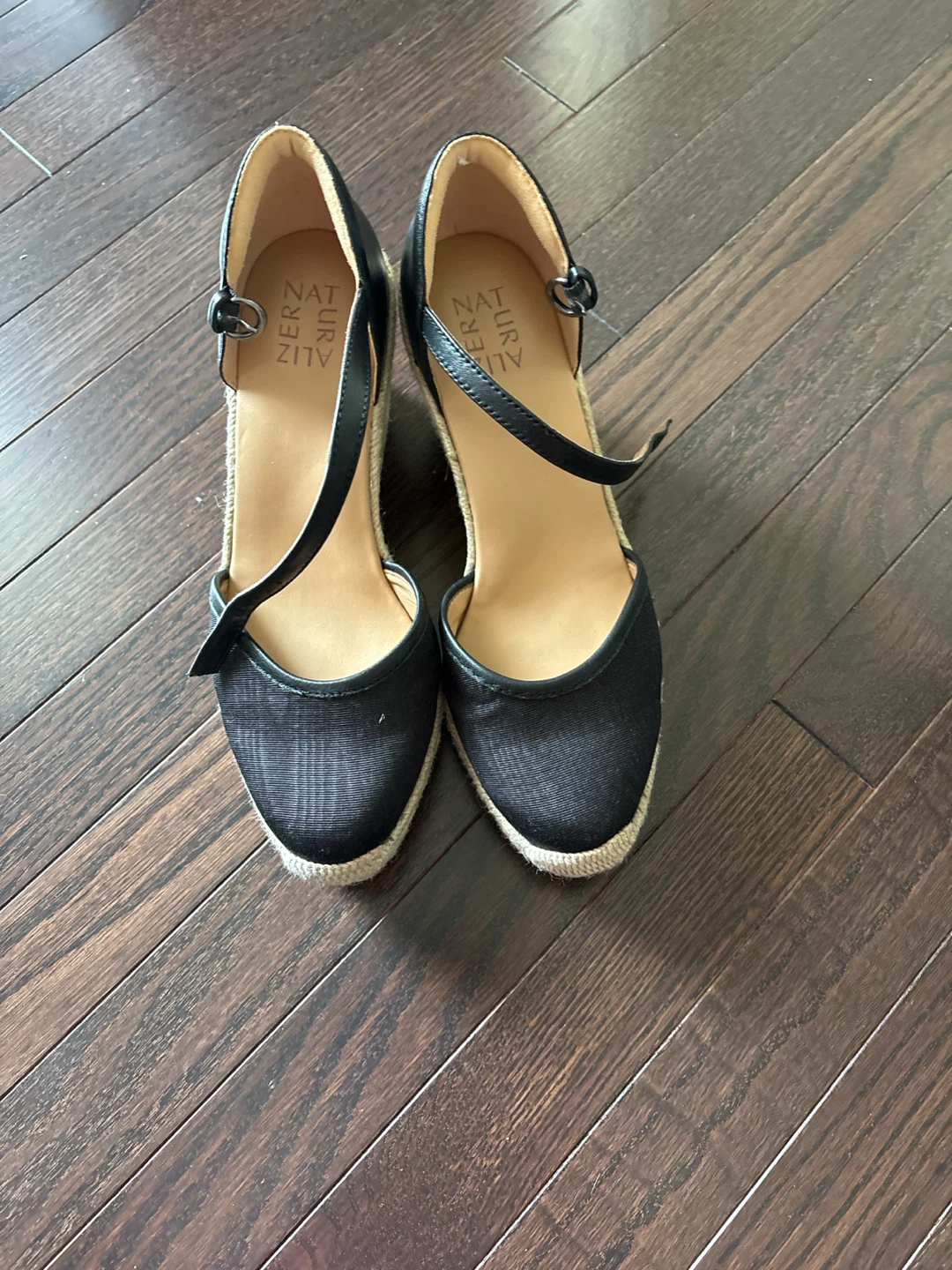 Naturalizer Espadrille Wedges Black
