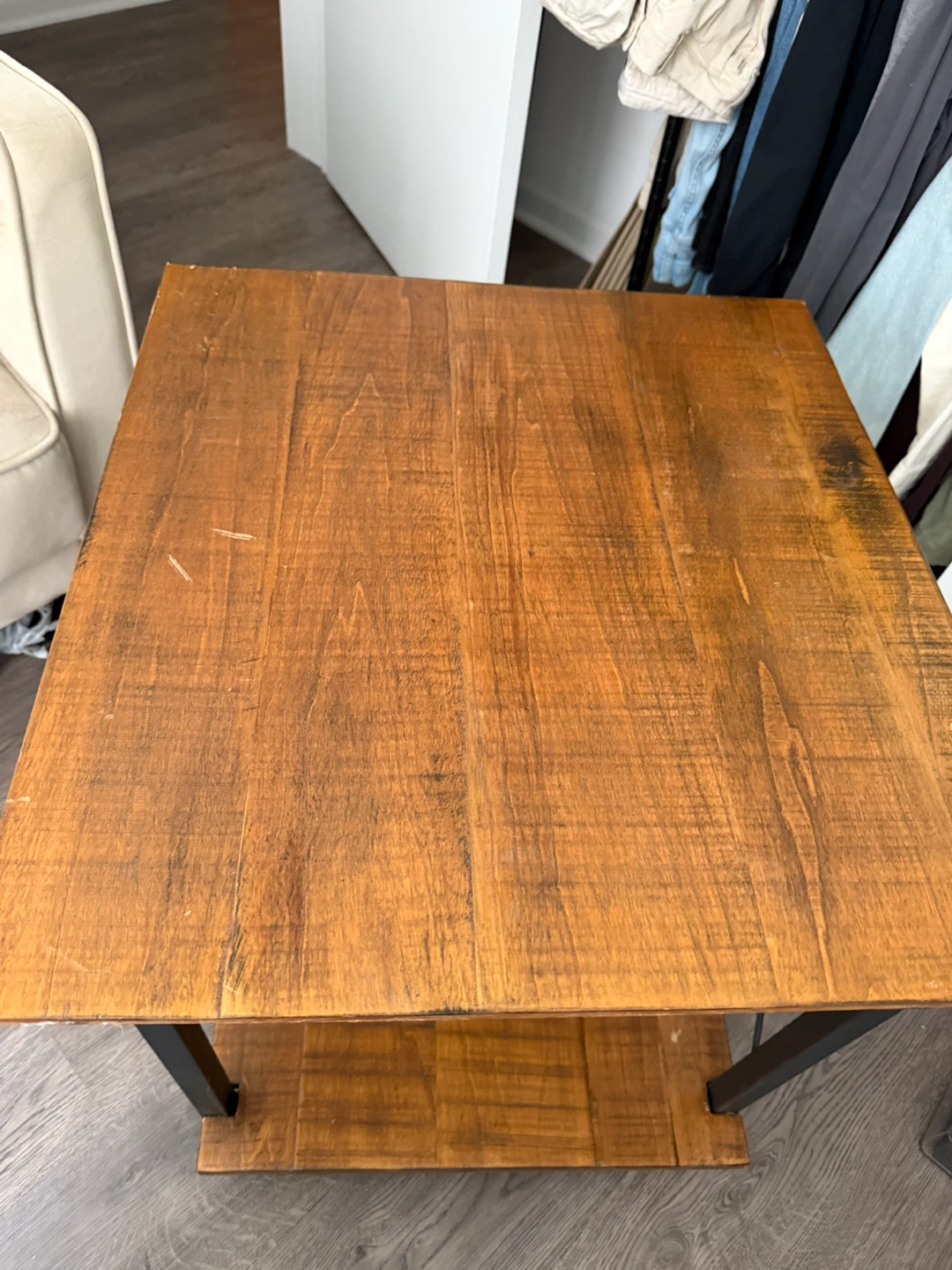 Wood and Metal End Table - photo 3