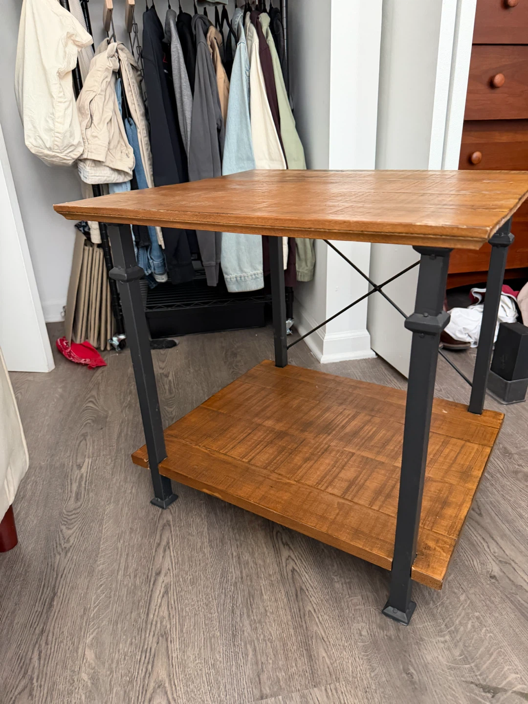 Wood and Metal End Table - photo 4