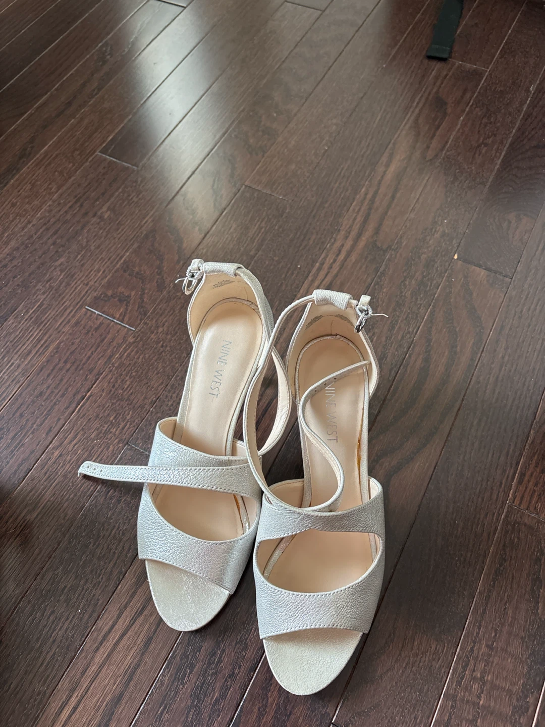 Nine West Silver Heels