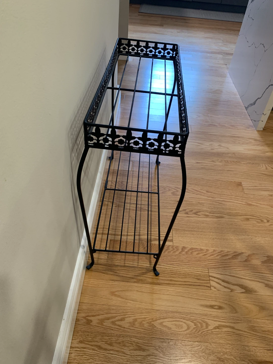 Black Metal 2 Shelf Plant Stand - photo 5