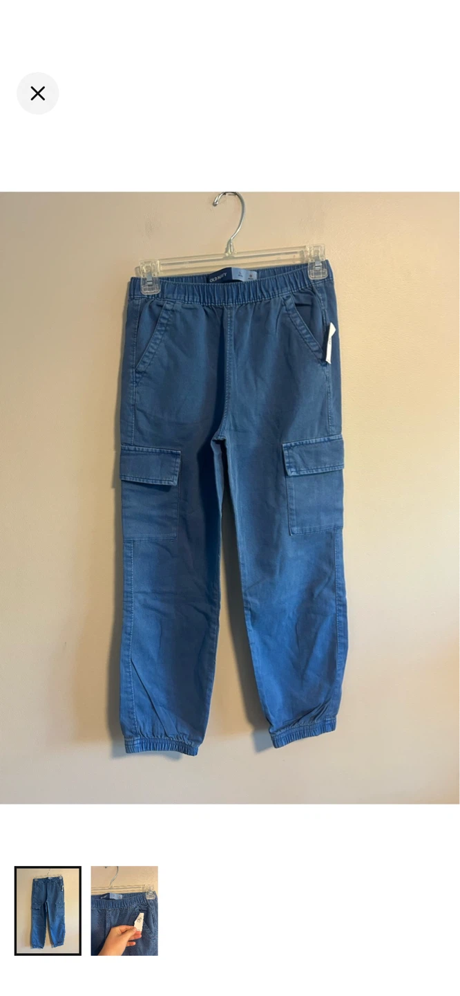 Old Navy Blue Cargo Pants - Size L (10-12)