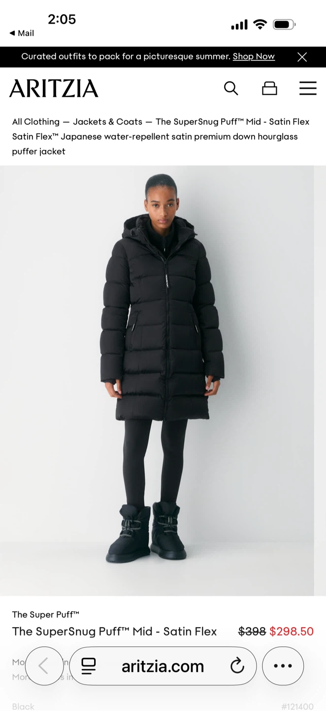 Aritzia The SuperSnug Puff Mid Satin Flex Puffer Jacket - photo 4