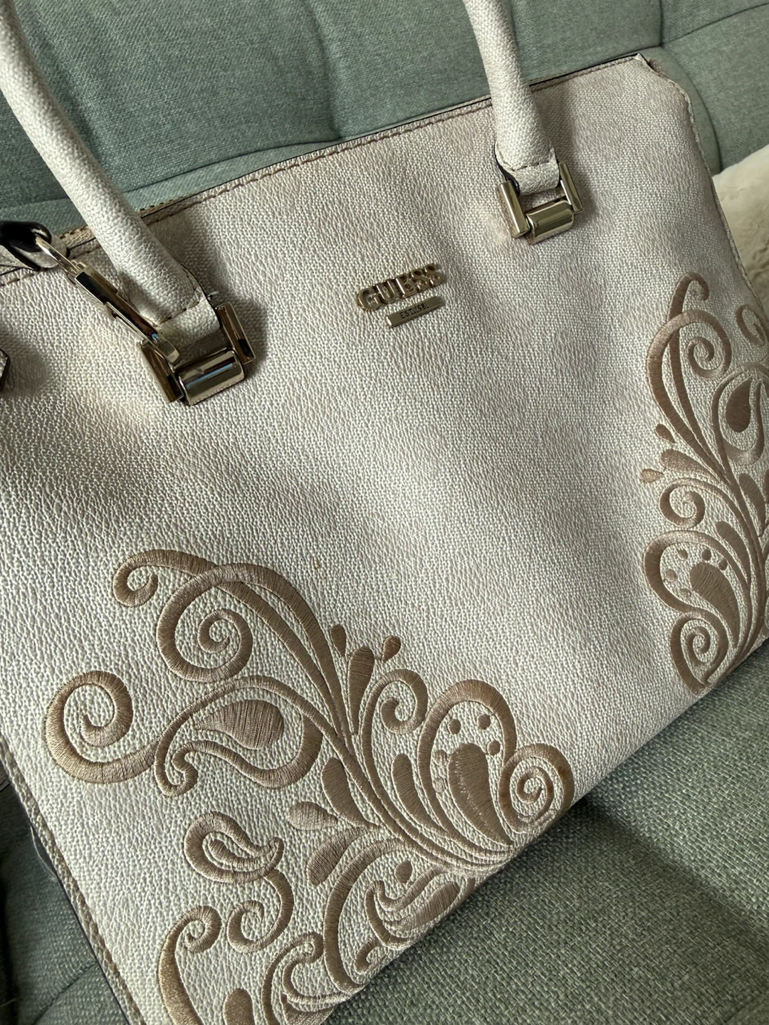 Guess Logo Large Satchel Handbag