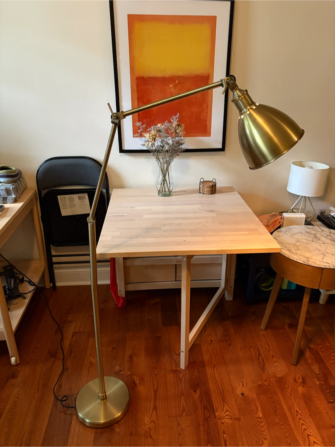 Adjustable Brass Floor Lamp