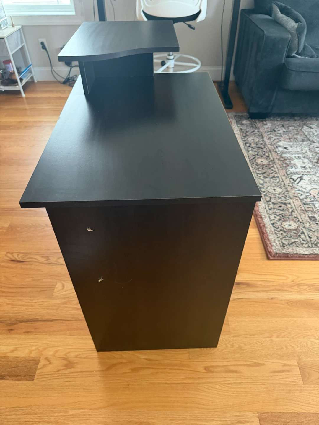 Dark Brown Computer Desk with Keyboard Tray