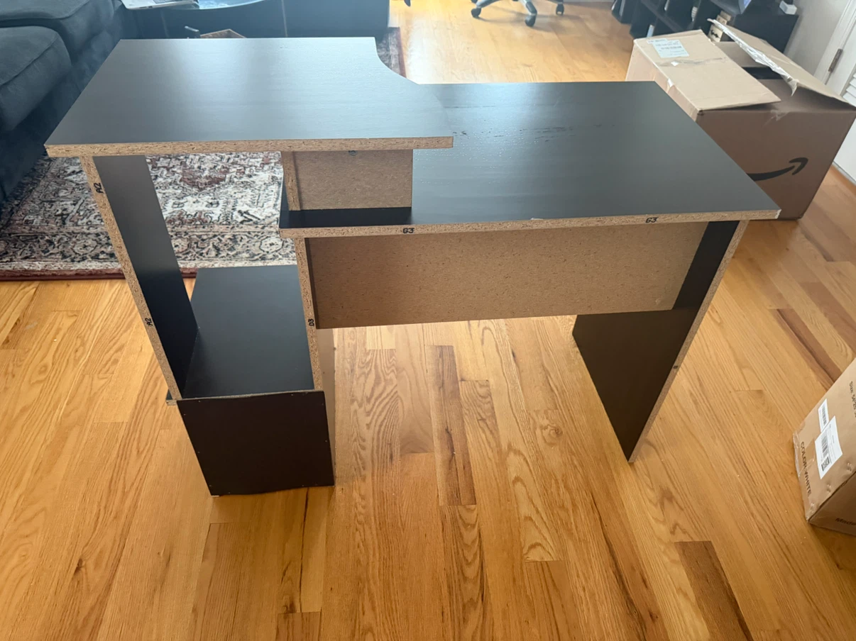 Dark Brown Computer Desk with Keyboard Tray - photo 2