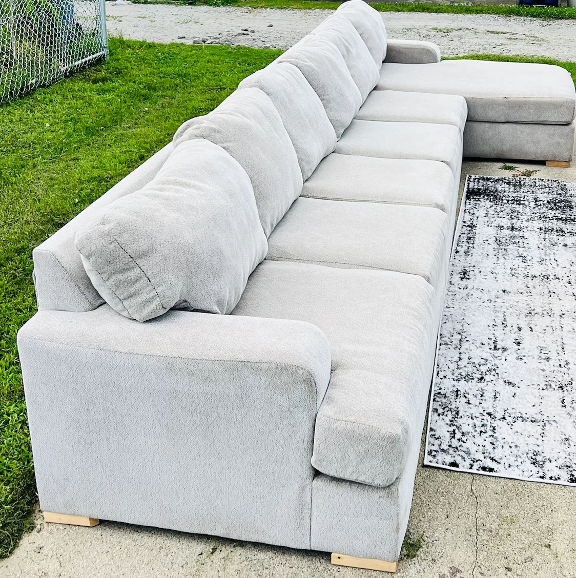 Modern Gray‑Beige Sectional Sofa – Clean & Comfortable - photo 2