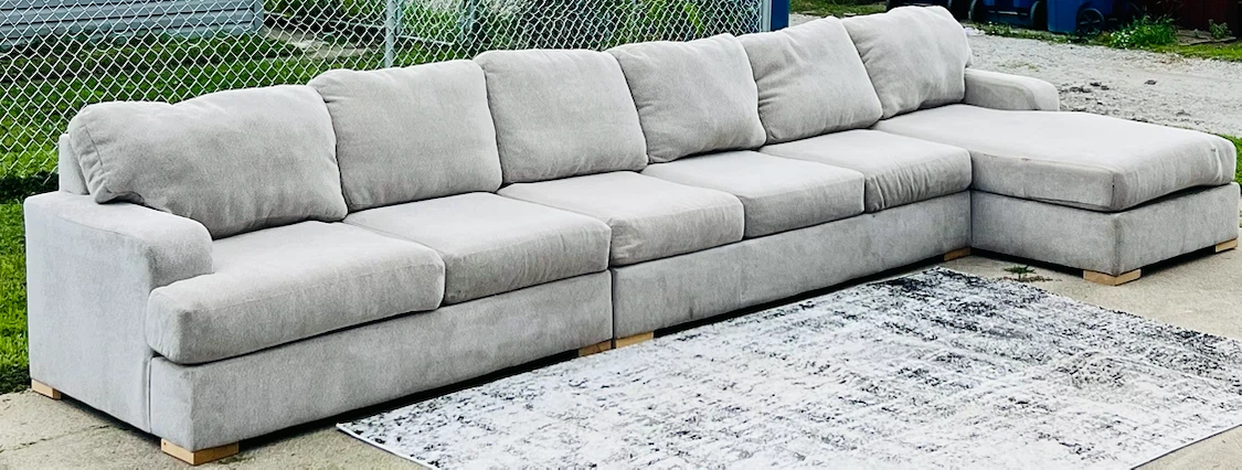 Modern Gray‑Beige Sectional Sofa – Clean & Comfortable - photo 4