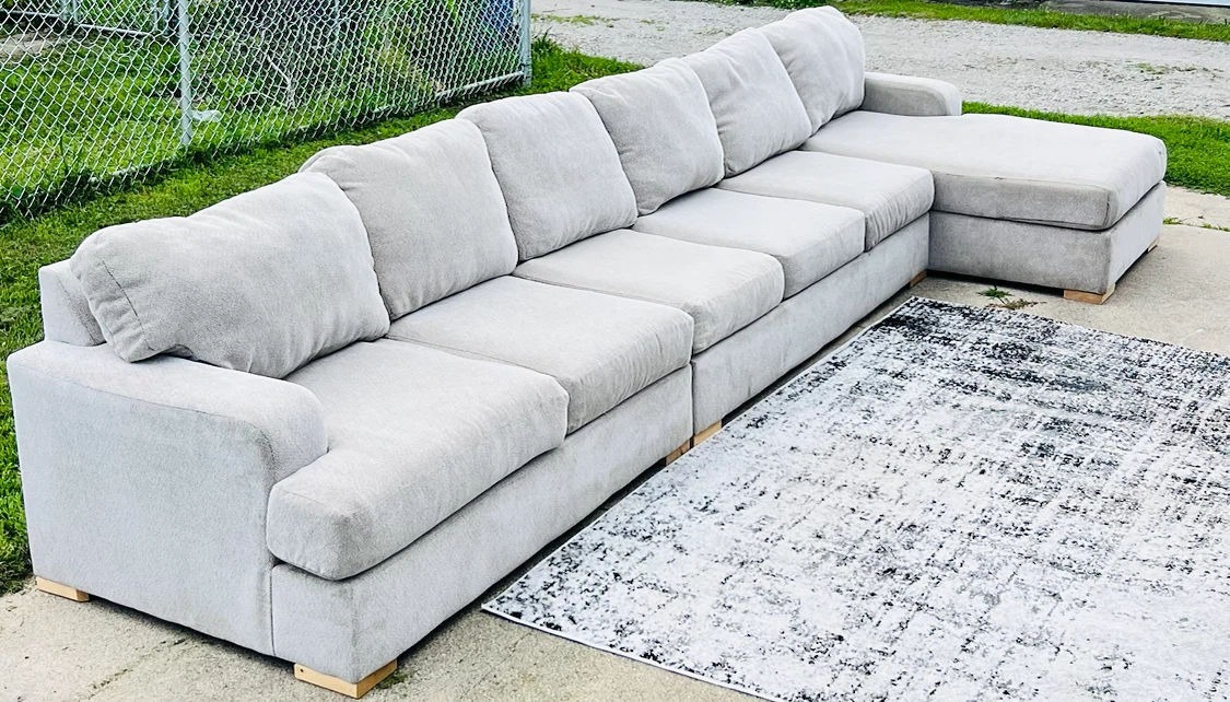 Modern Gray‑Beige Sectional Sofa – Clean & Comfortable - photo 5