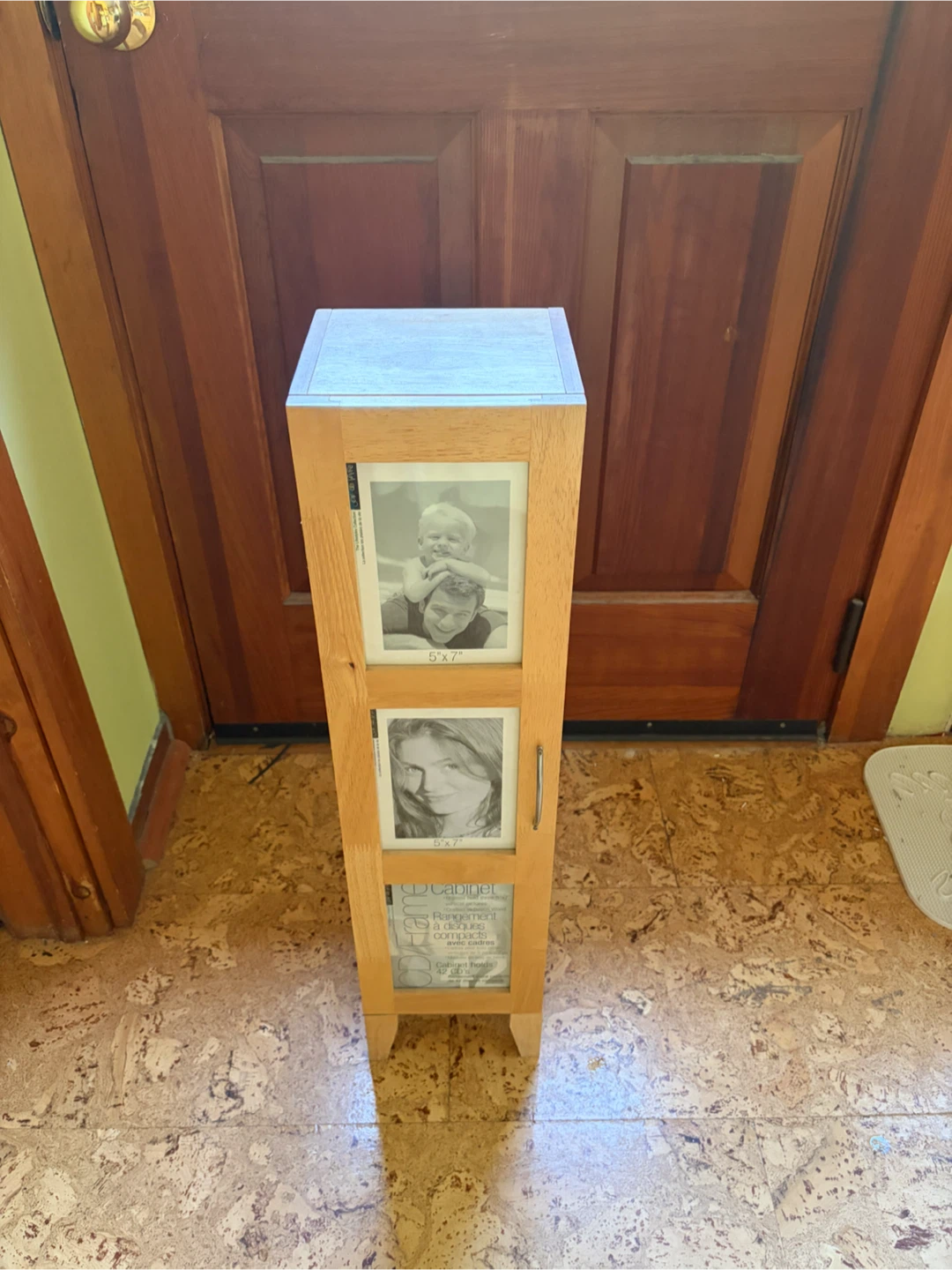 Wooden Cabinet with Photo Frames