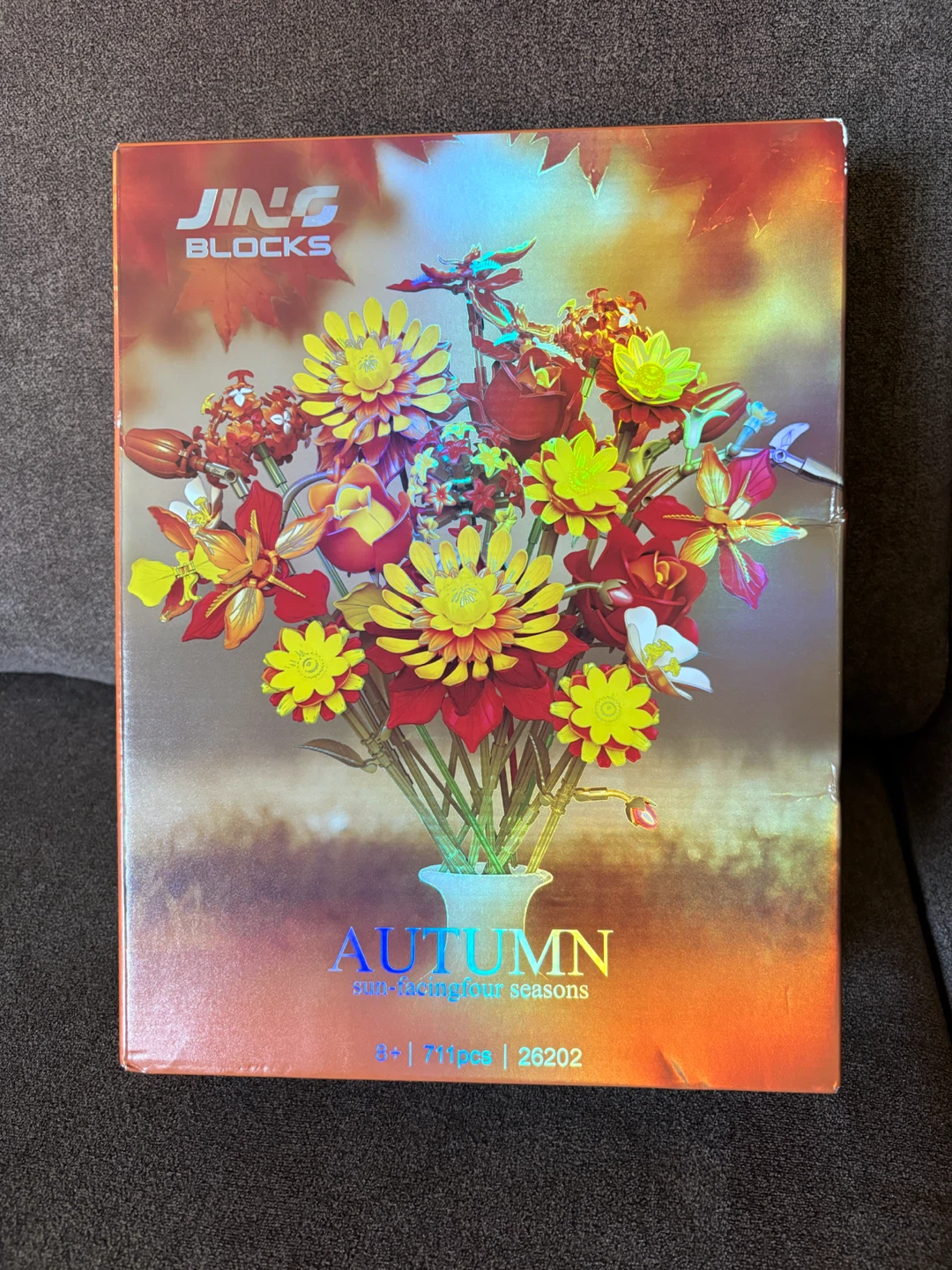 New Jing Blocks Flower Series building set autumn bouquet.
