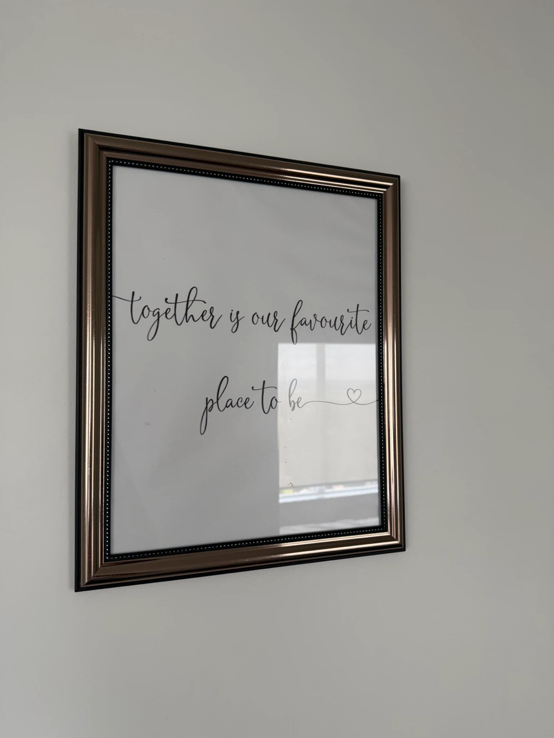 Framed Wall Art - "Together is our favourite place to be" - photo 4