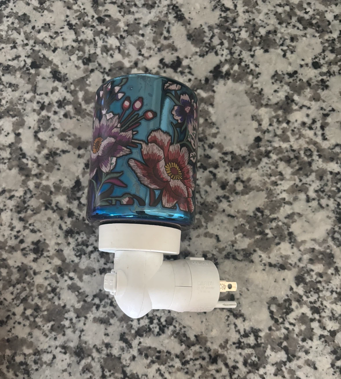 Floral Blue Night Light Plug-in