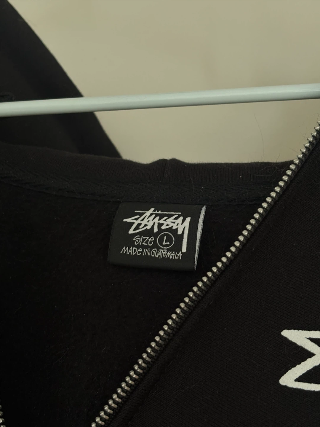 Stüssy Zip Up Hoodie - Black - Size L - photo 3