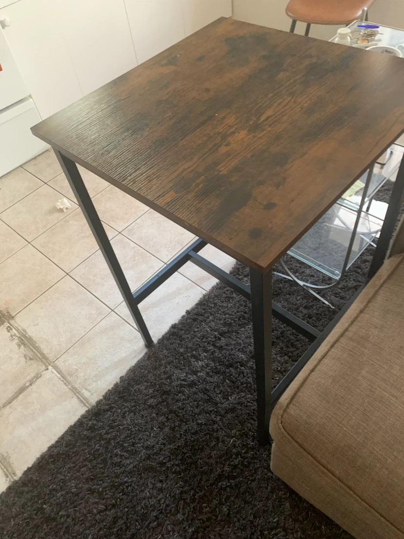 Rustic Wood Top Bar Table
