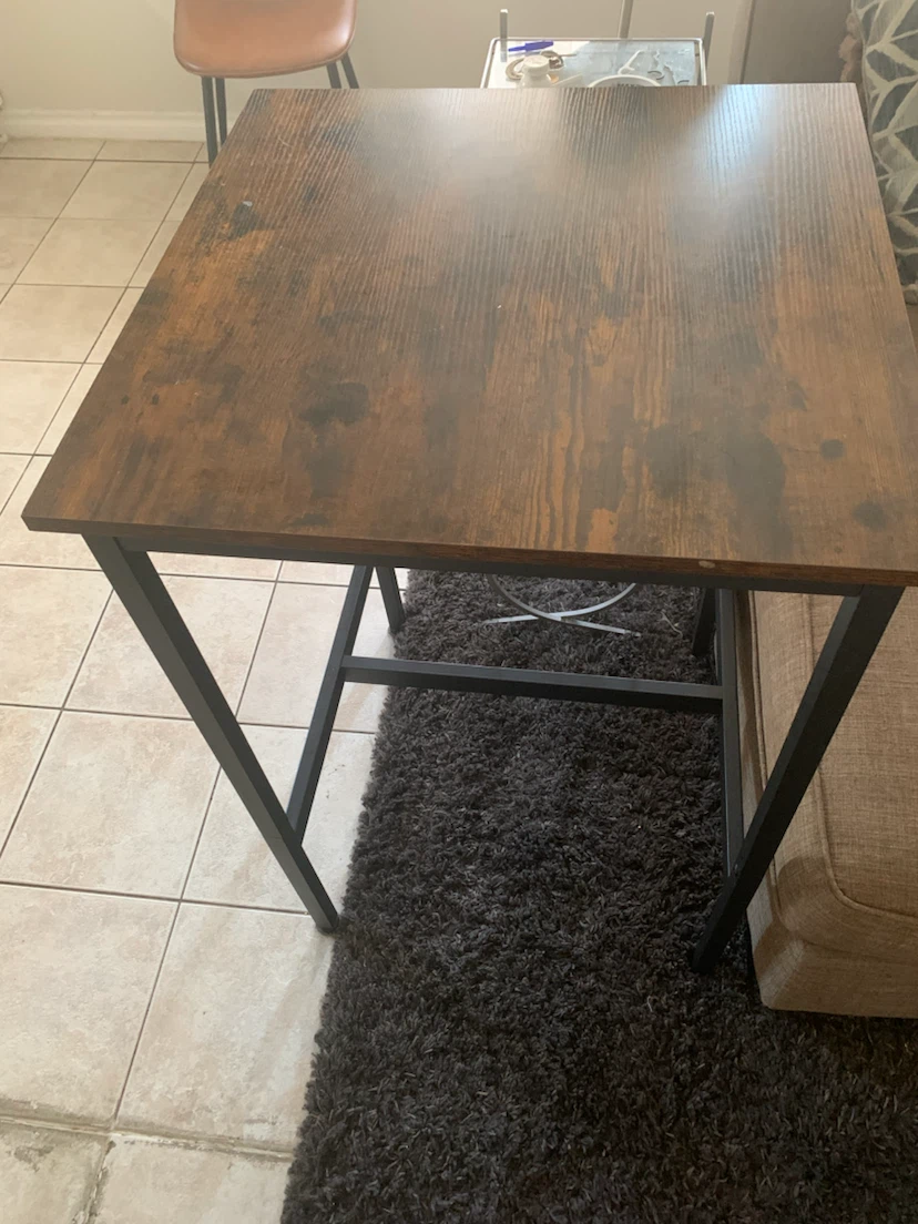Rustic Wood Top Bar Table - photo 2