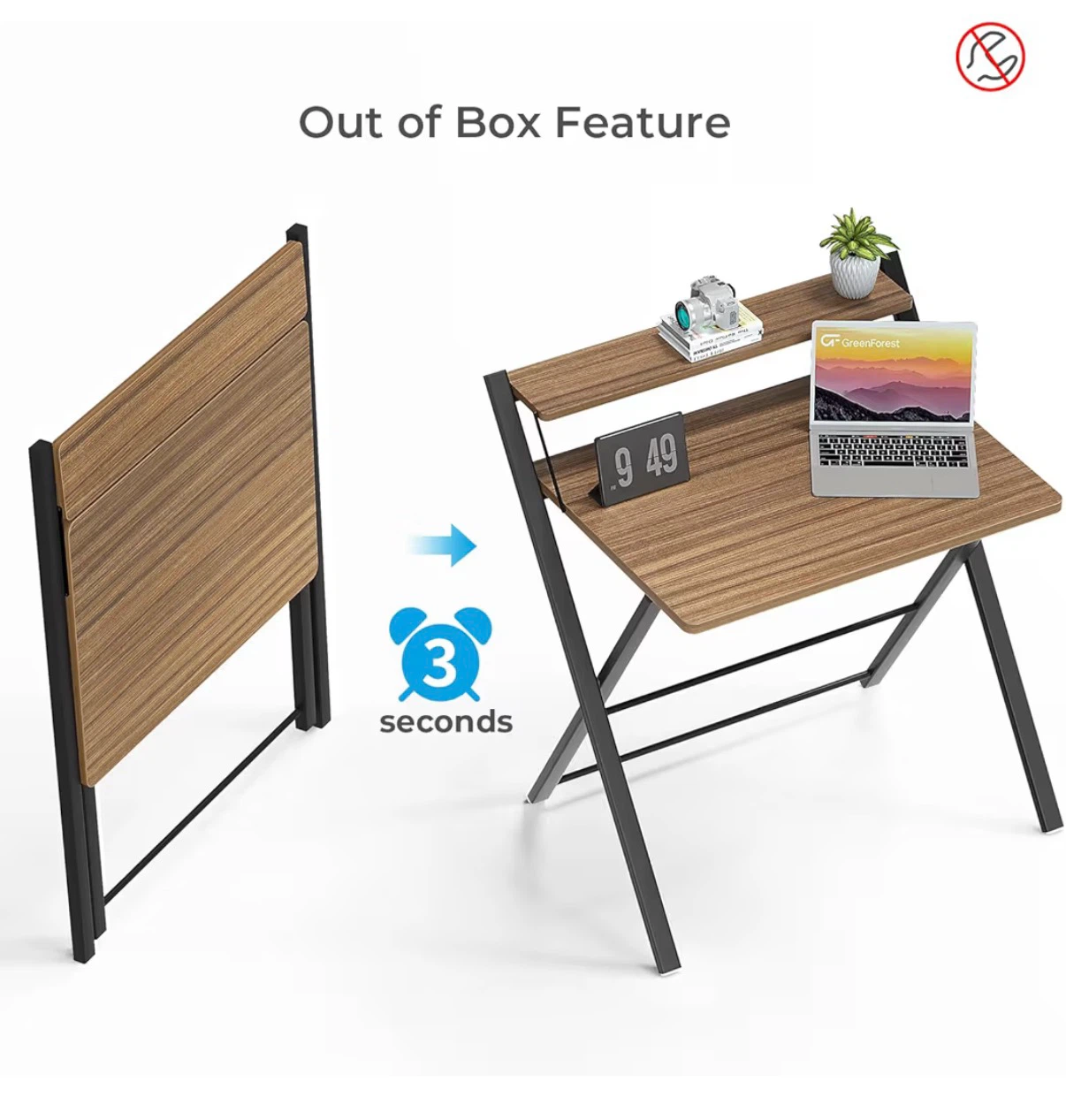 GreenForest Megan Computer Desk - Folding Desk - photo 4