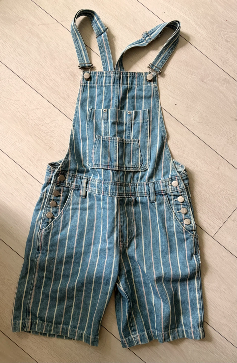 Pepe Jeans striped denim overalls size S