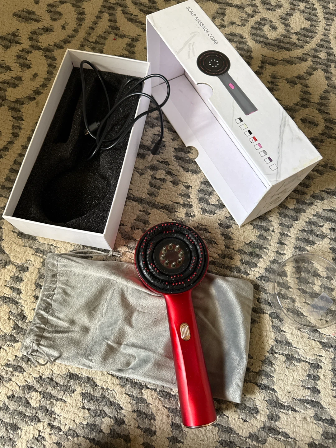 Red Scalp Massage Comb - photo 3