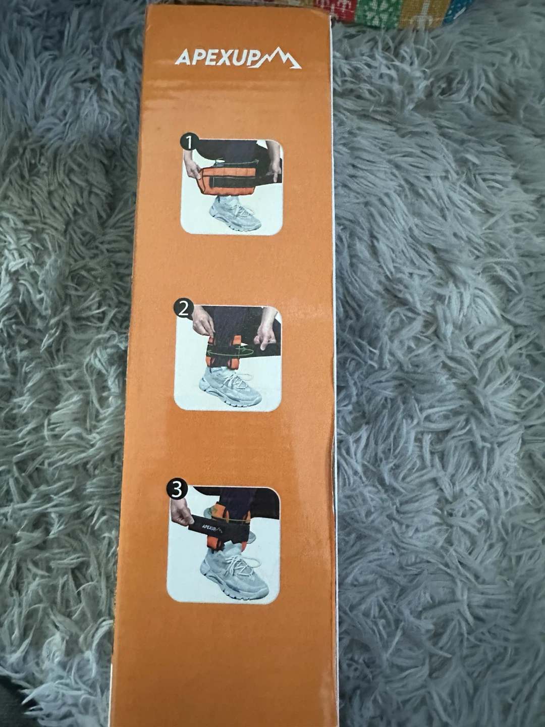 APEXUP Adjustable Ankle & Wrist Weights 10lbs Pair Orange - photo 5