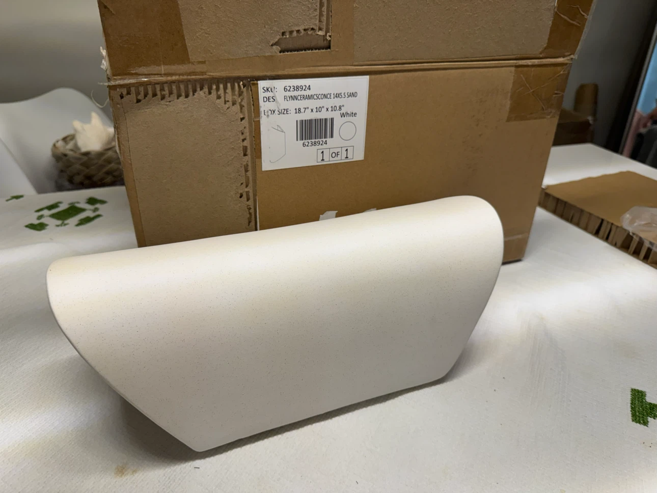 West Elm Flynn Ceramic Sconce Wall Light - White - photo 3