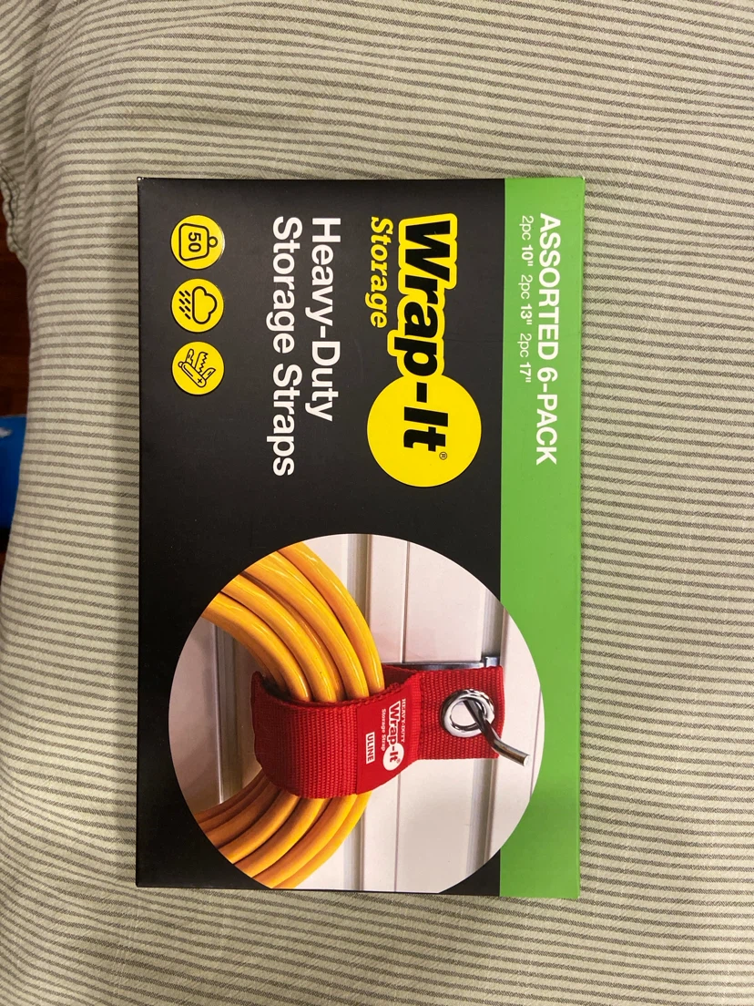Wrap-It Heavy-Duty Storage Straps Assorted 6-Pack