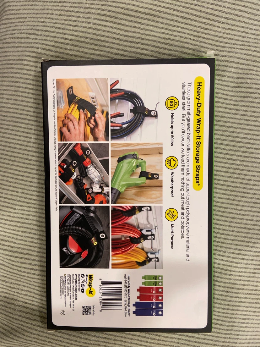 Wrap-It Heavy-Duty Storage Straps Assorted 6-Pack - photo 2