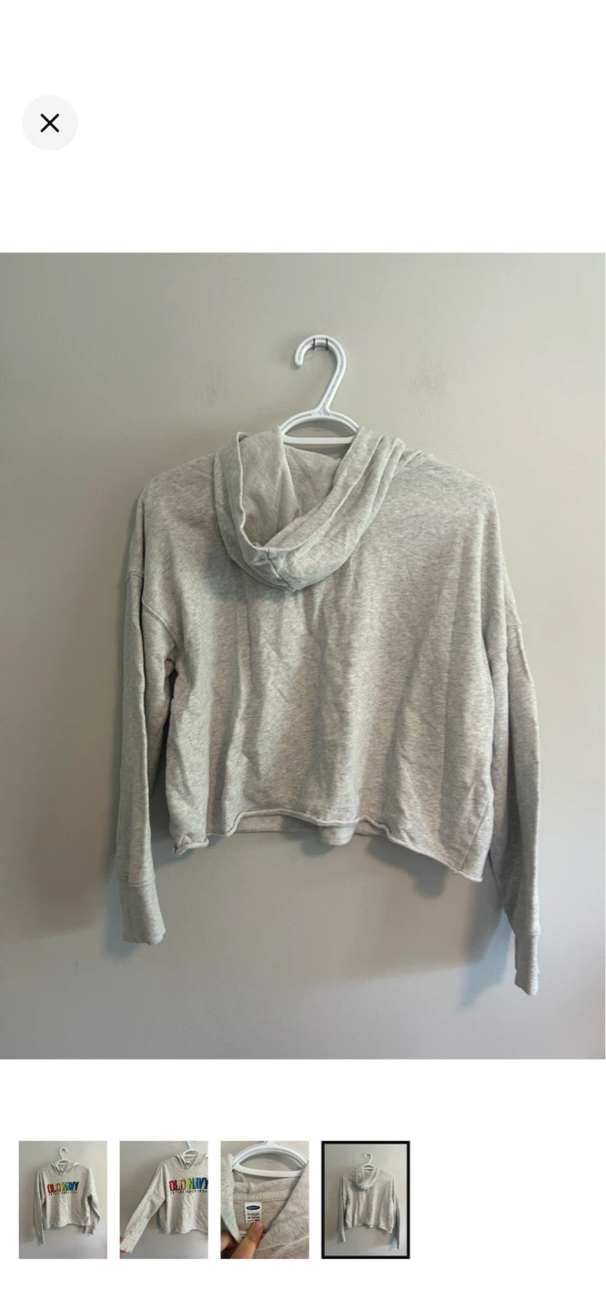 Old Navy Grey Cropped Hoodie - photo 4
