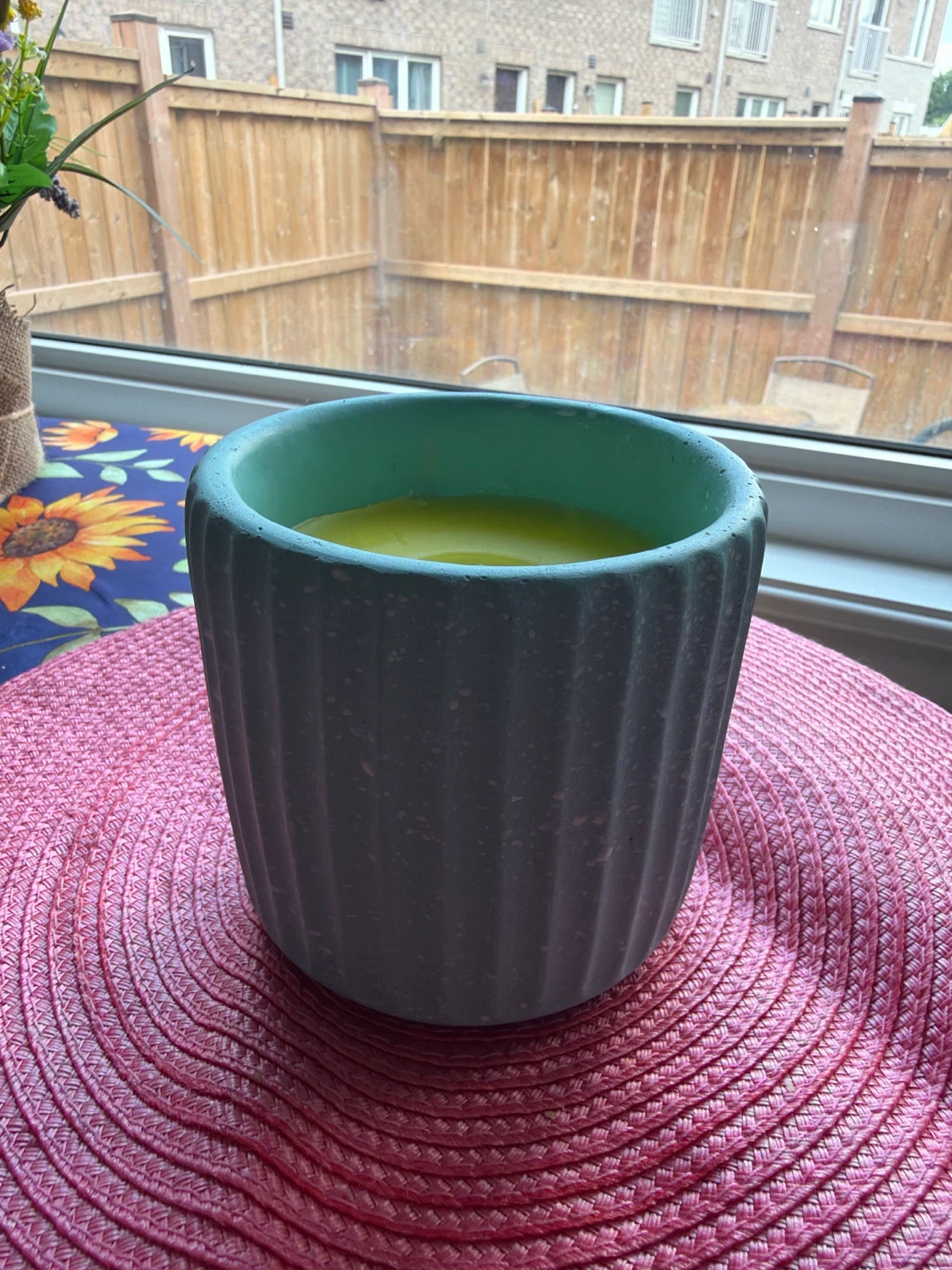 Candle in a planter pot - photo 2