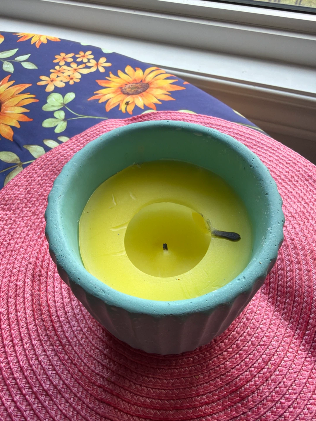 Candle in a planter pot - photo 3