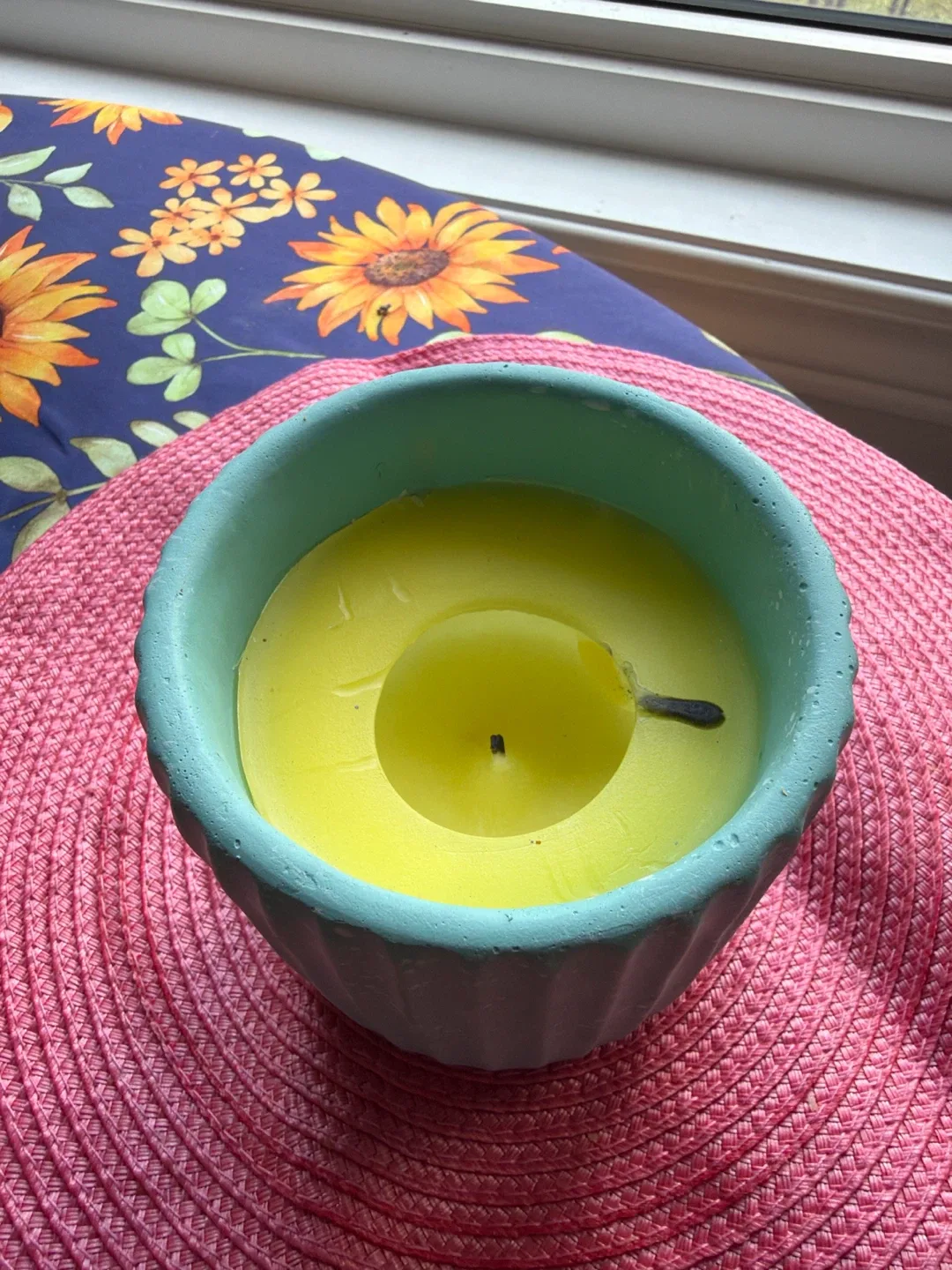 Candle in a planter pot - photo 3