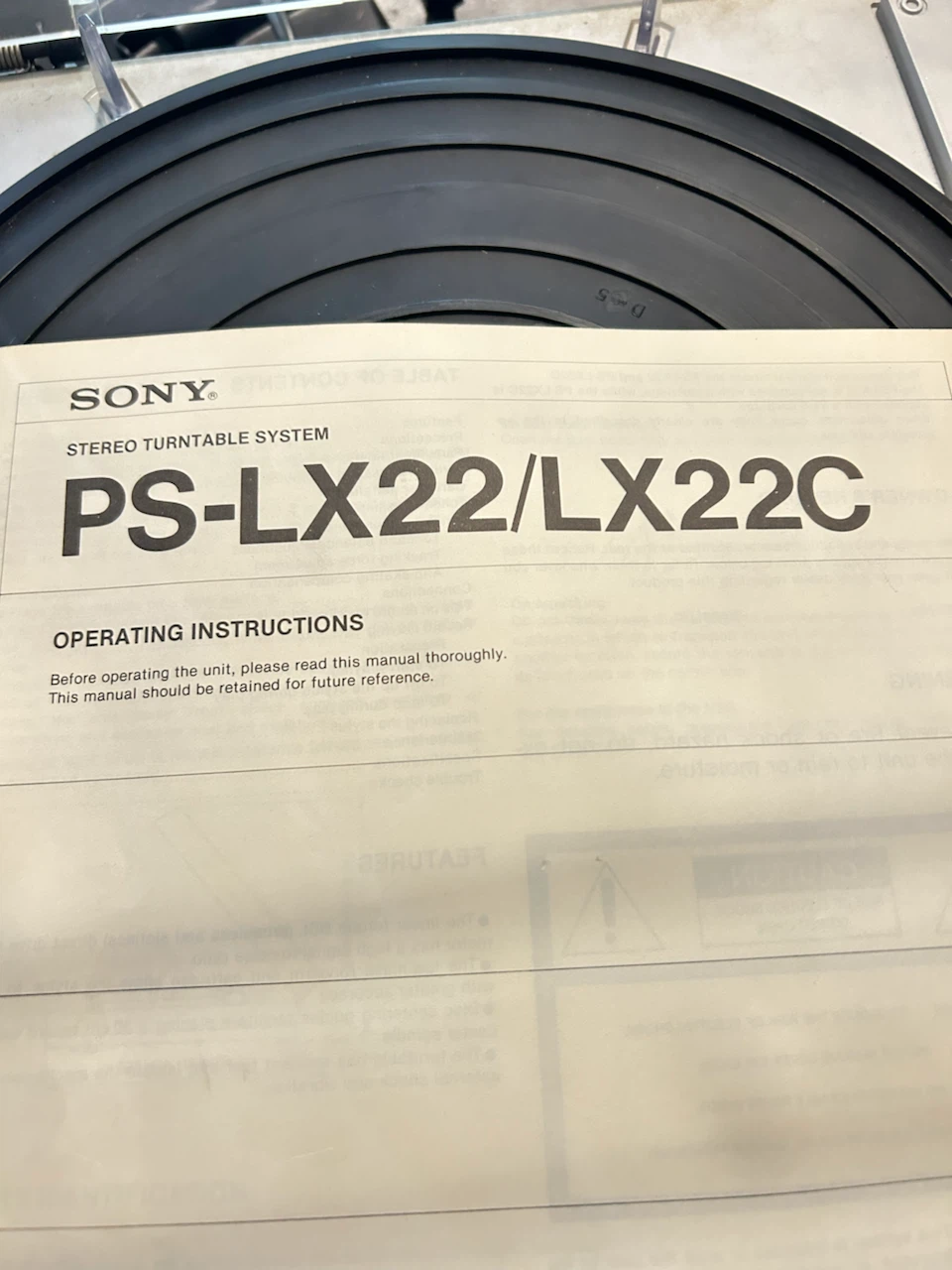 Sony PS-LX22 Stereo Turntable System